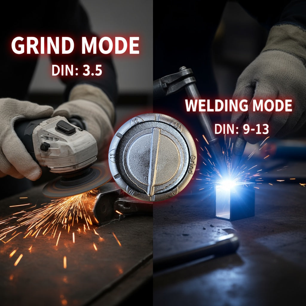 Auto Darkening Welding Helmet, Blue Light Blocking, 1/1/1/1 True Color Solar Powered Hood for TIG, MIG, ARC & Grind, Black