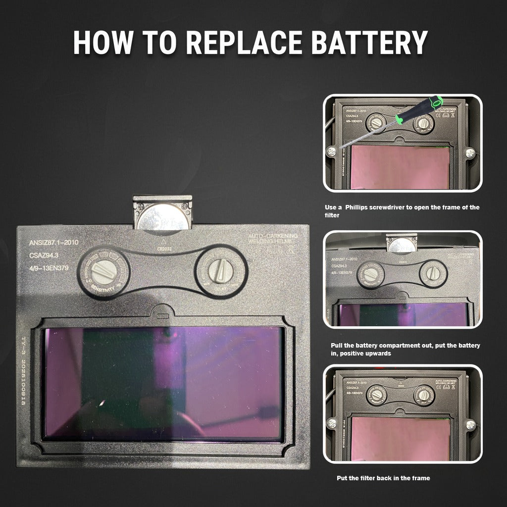 Auto Darkening Welding Helmet, Blue Light Blocking, 1/1/1/1 True Color Solar Powered Welding Hood with 2 Arc Sensors, Wide Shade 3.5/9-13 Welder Mask for TIG MIG ARC and Grind