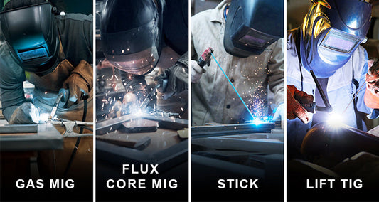 different welding process stick lift tig flux core mig gas mig