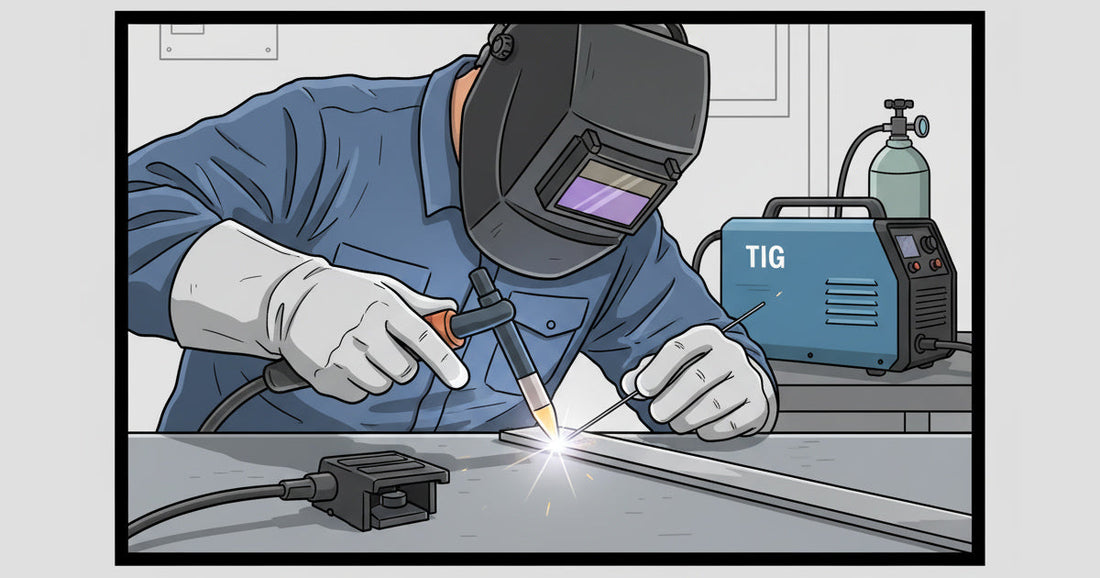 a person welding a thin aluminum joint