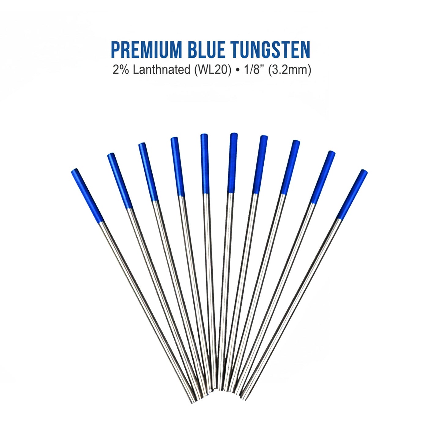 10 pack of 18 inch blue 2% lanthanated tungsten electrodes 2