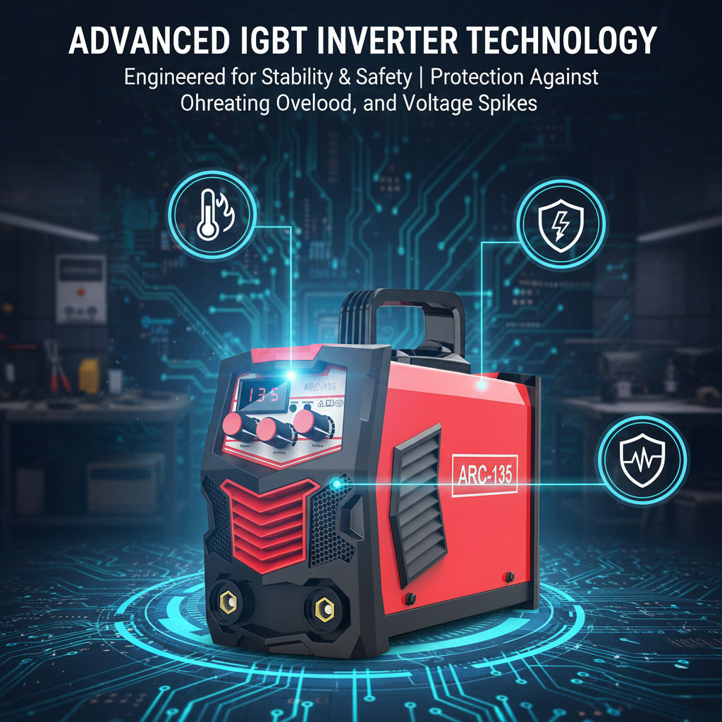 135 Amp Stick Welder, 110V Portable Overheat Protection