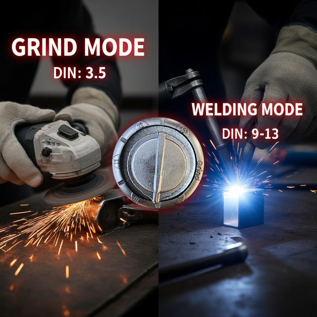 Auto Darkening Welding Helmet, Blue Light Blocking, 1/1/1/1 True Color Solar Powered Welding Hood with 2 Arc Sensors, Wide Shade 3.5/9-13 Welder Mask for TIG MIG ARC and Grind